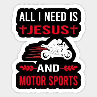 I Need Jesus And Motor Sport Sports Motorsport Sticker